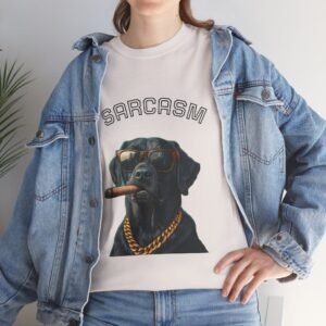 Sarcastic Pooch Tee — Dog Wearing Shades & Cigar Graphic T‑Shirt