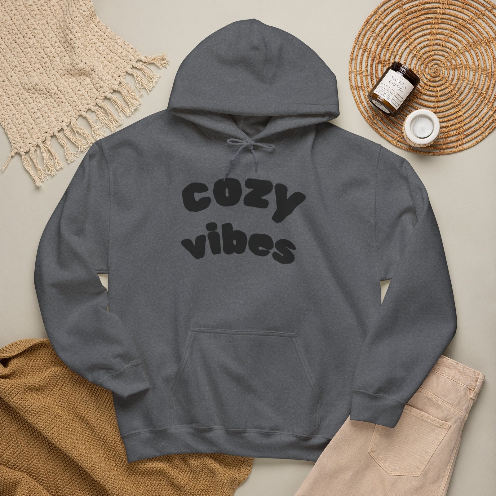 Cozy Vibes Oversized Hoodie — Soft Graphic Pullover - Image 7